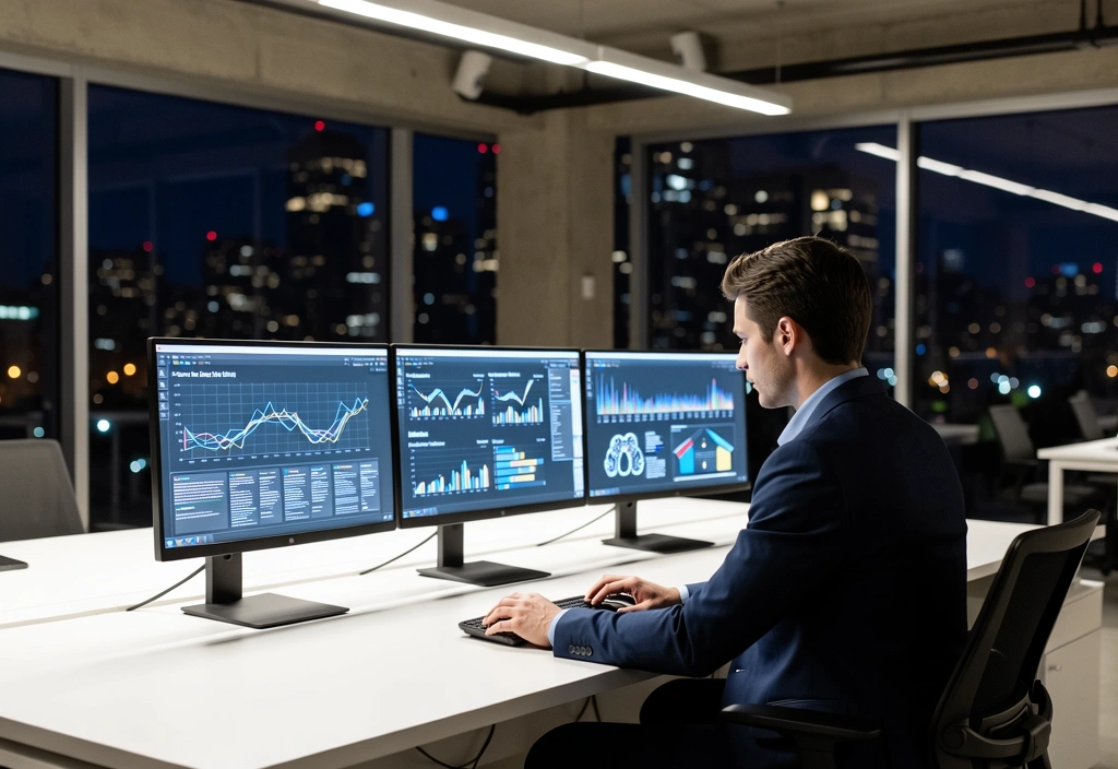 Specialist market analyst at work